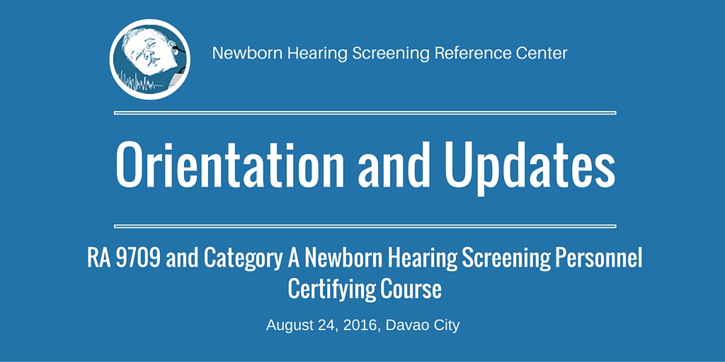 NHSRC Orientation and Updates Davao