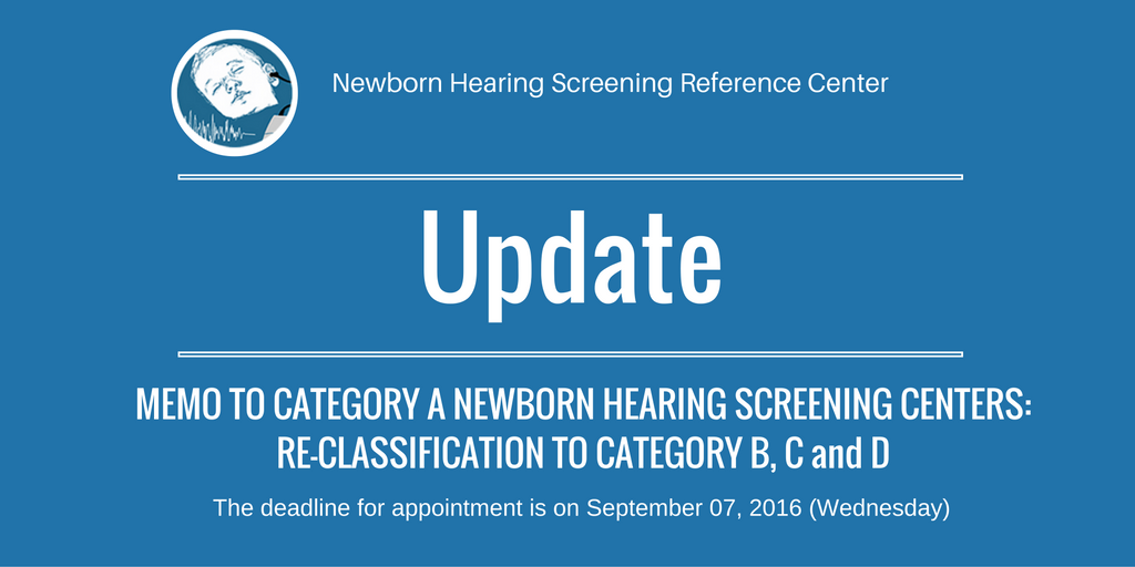 Newborn Hearing Screening Reference Center Memo